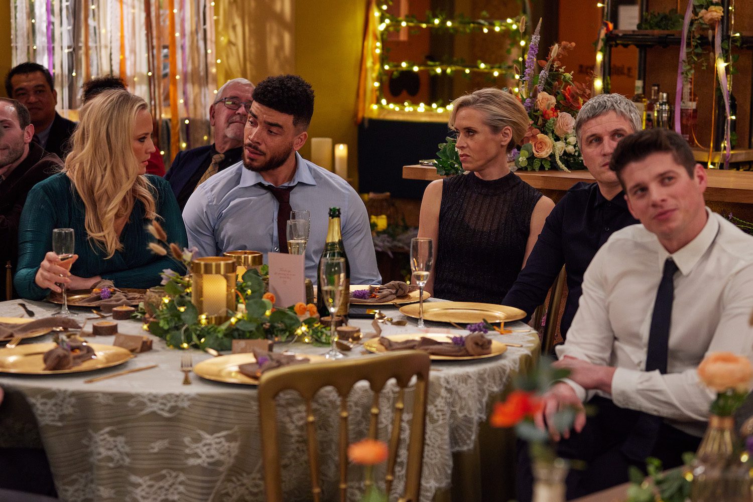 Arriving at the wedding reception, Ruby [BETH CORDINGLY] deliberately creates an awkward atmosphere and is intent on causing mayhem