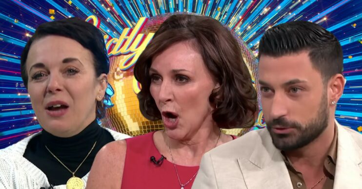 Strictly logo with Amanda Abbington, Shirley Ballas and Giovanni Pernice