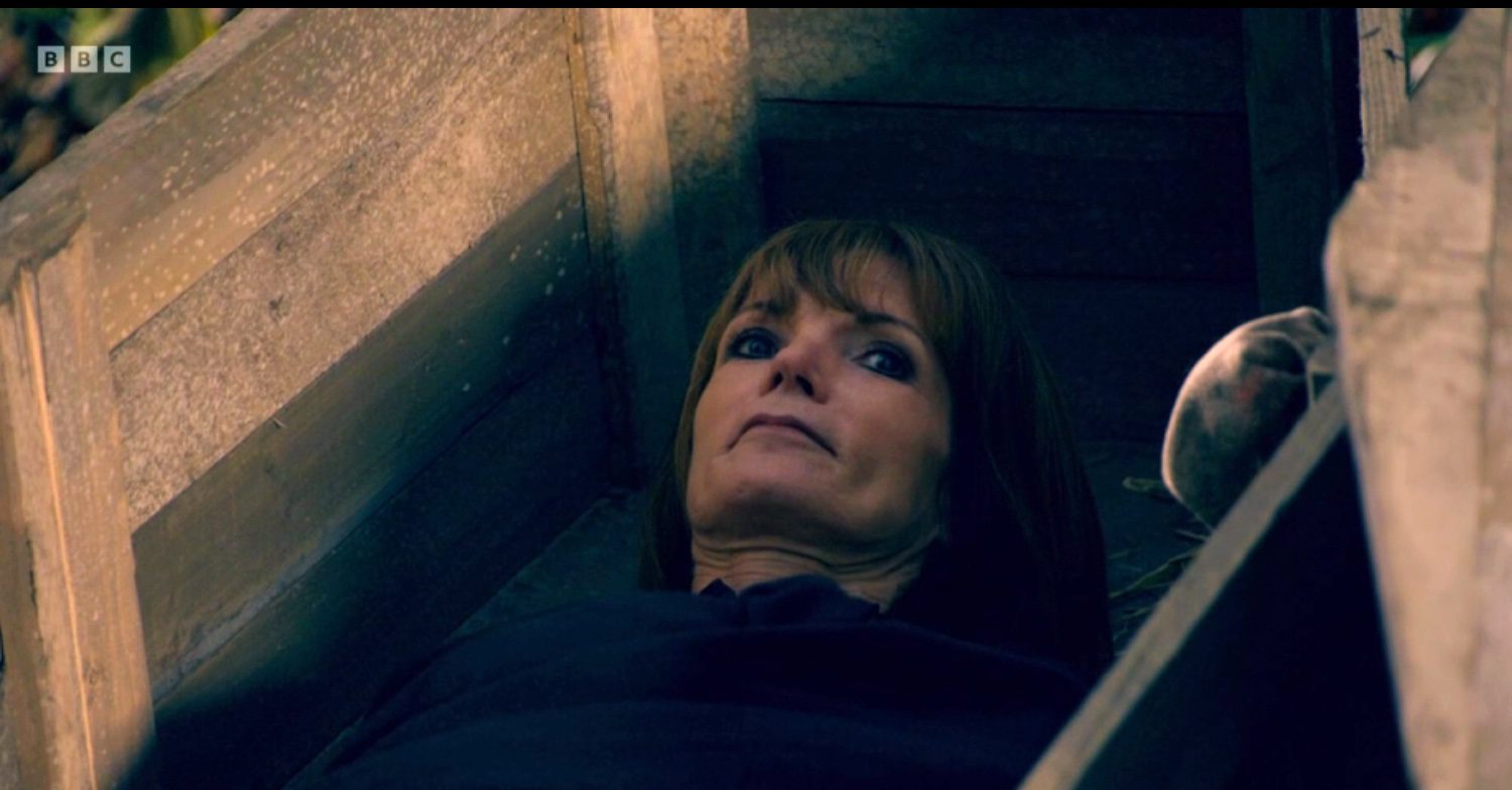 Diane in her coffin on The Traitors