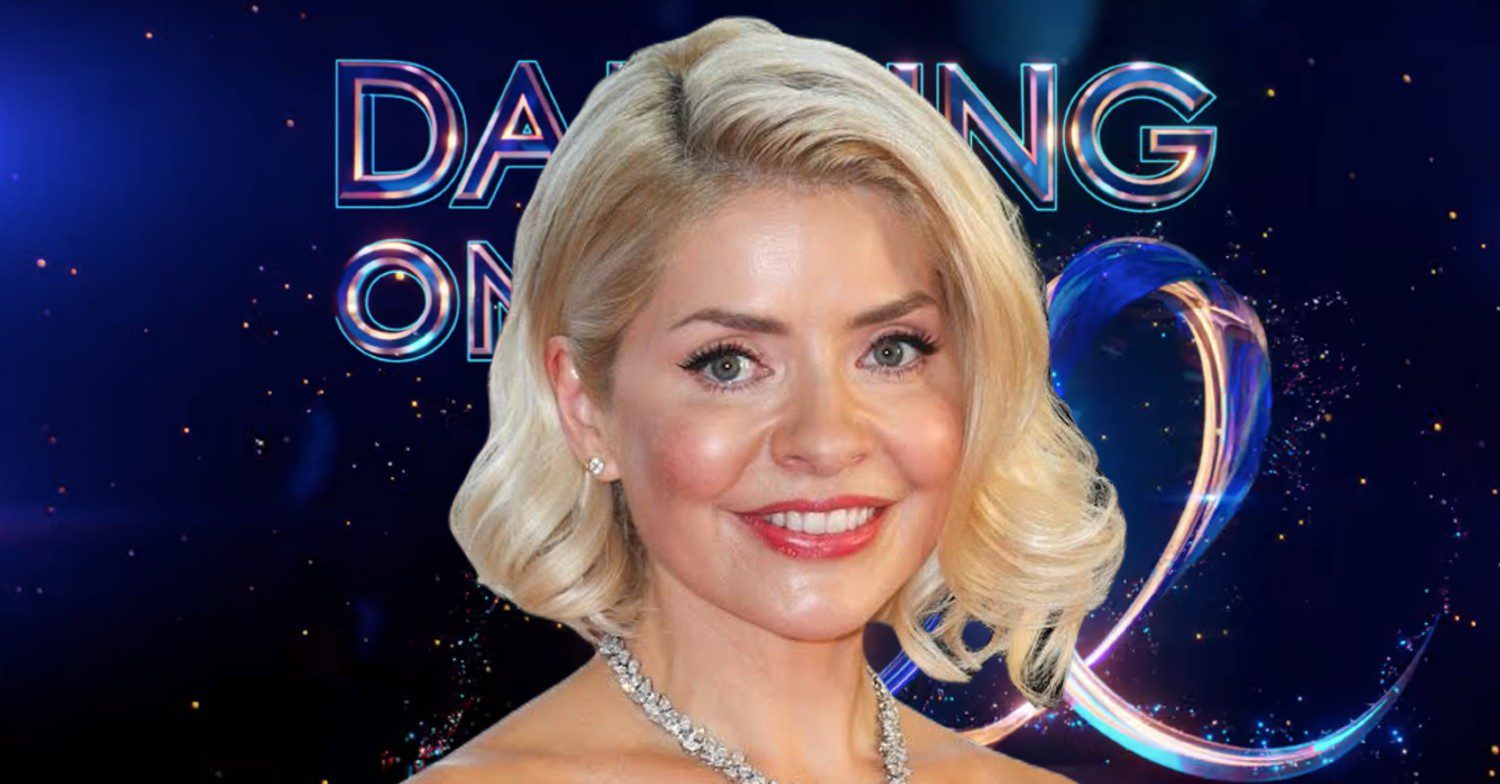 Dancing On Ice logo with Holly Willoughby smiling