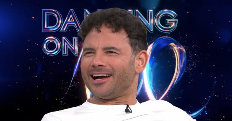 Dancing On Ice 2024 logo with Ryan Thomas smiling