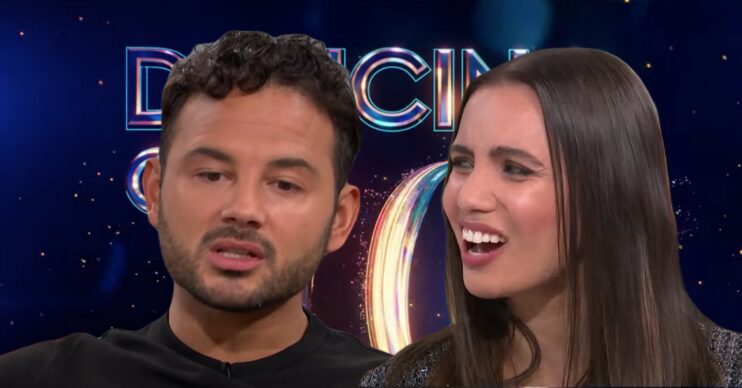 Dancing On Ice Logo with Ryan Thomas and partner