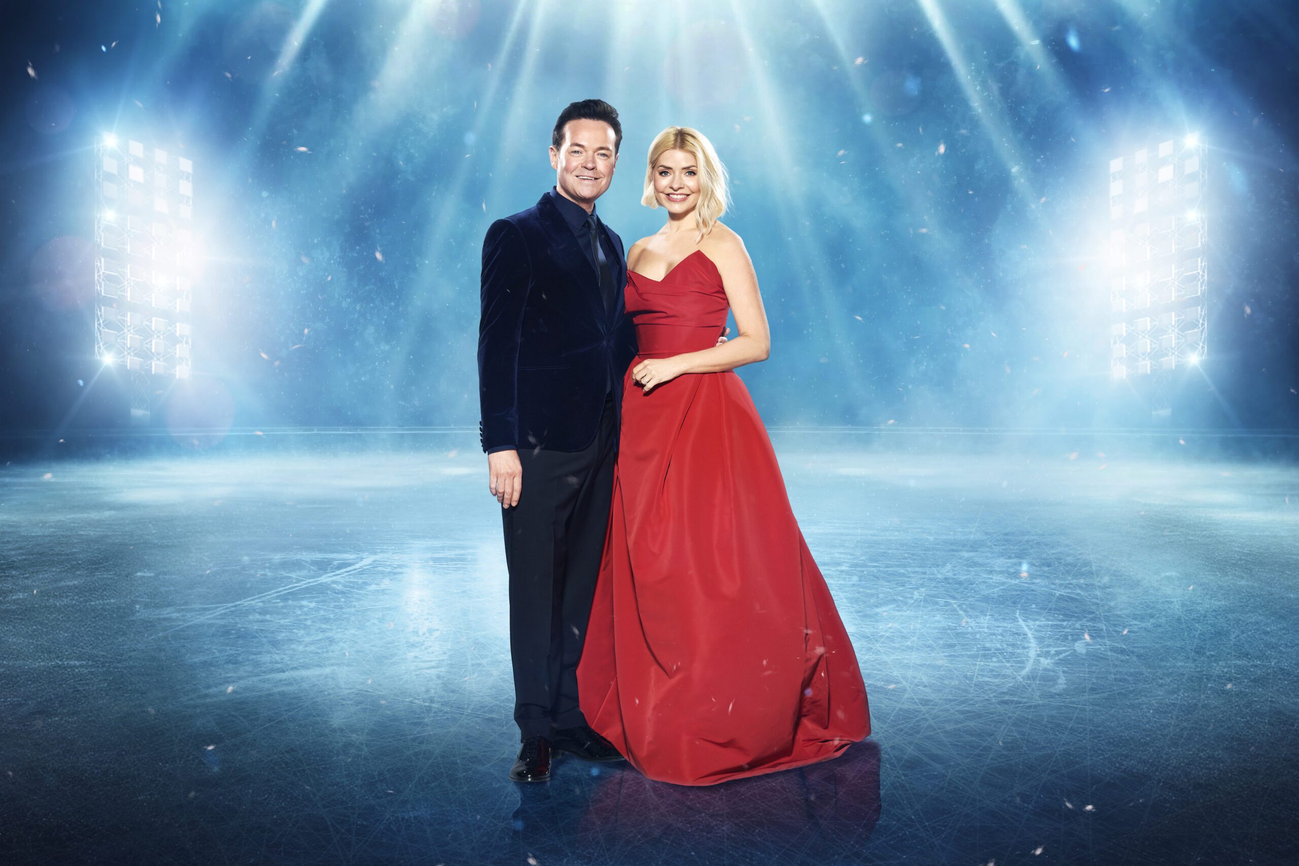 Stephen Mulhern and Holly Willoughby in their official Dancing On Ice press shot