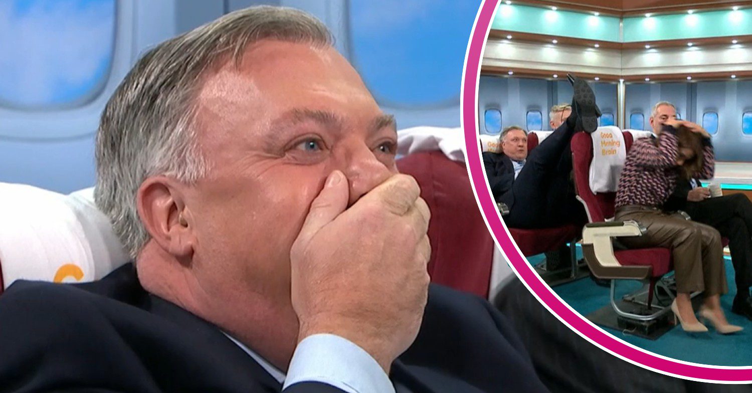 Ed Balls looking embarrassed / Ed Balls kicking Susanna in the head