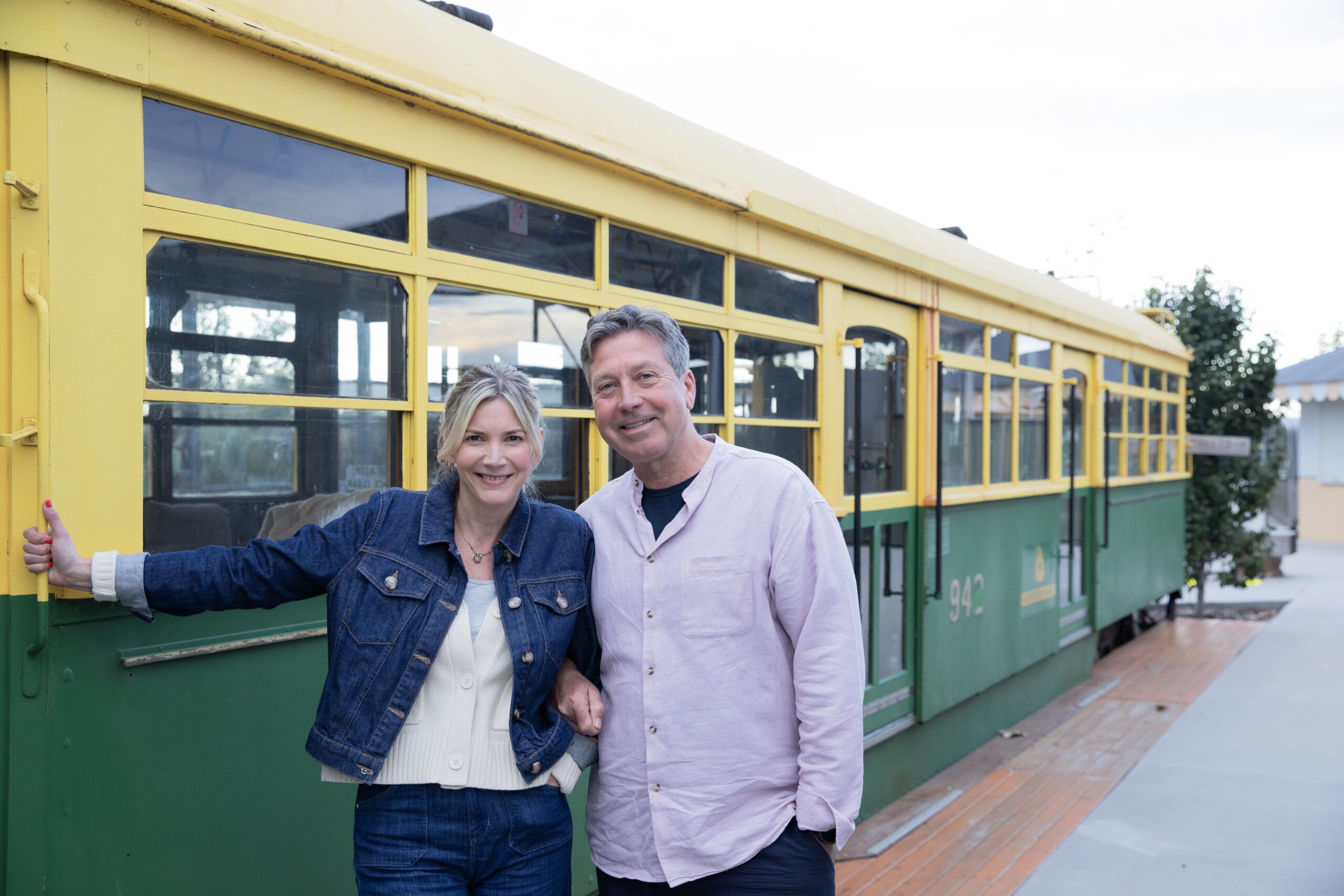Madame Blanc Mysteries star Lisa Faulkner with John Torode in John and Lisa's Food Trip Down Under