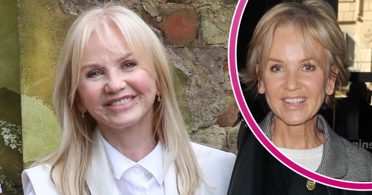 Lisa Maxwell at the 2023 RHS Chelsea Flower Show and inset at the Manchester Theatre Awards