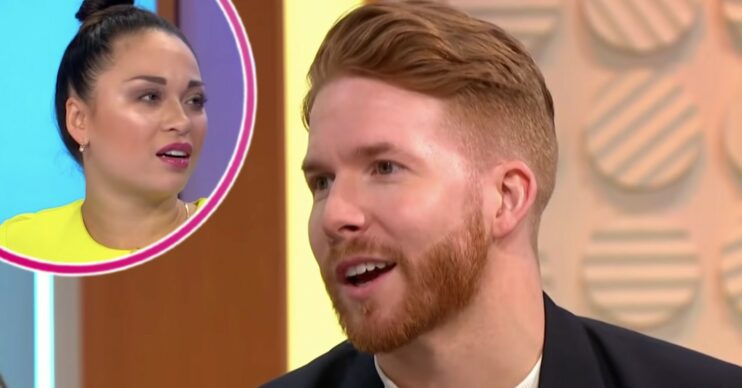 Katya Jones and Neil smiling