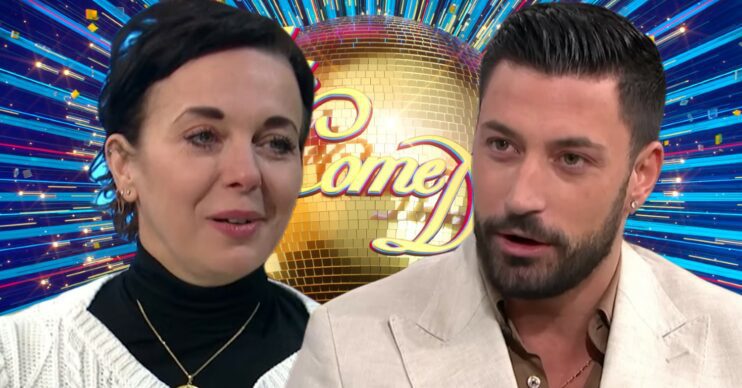 Strictly logo with Giovanni Pernice and Amanda Abbington