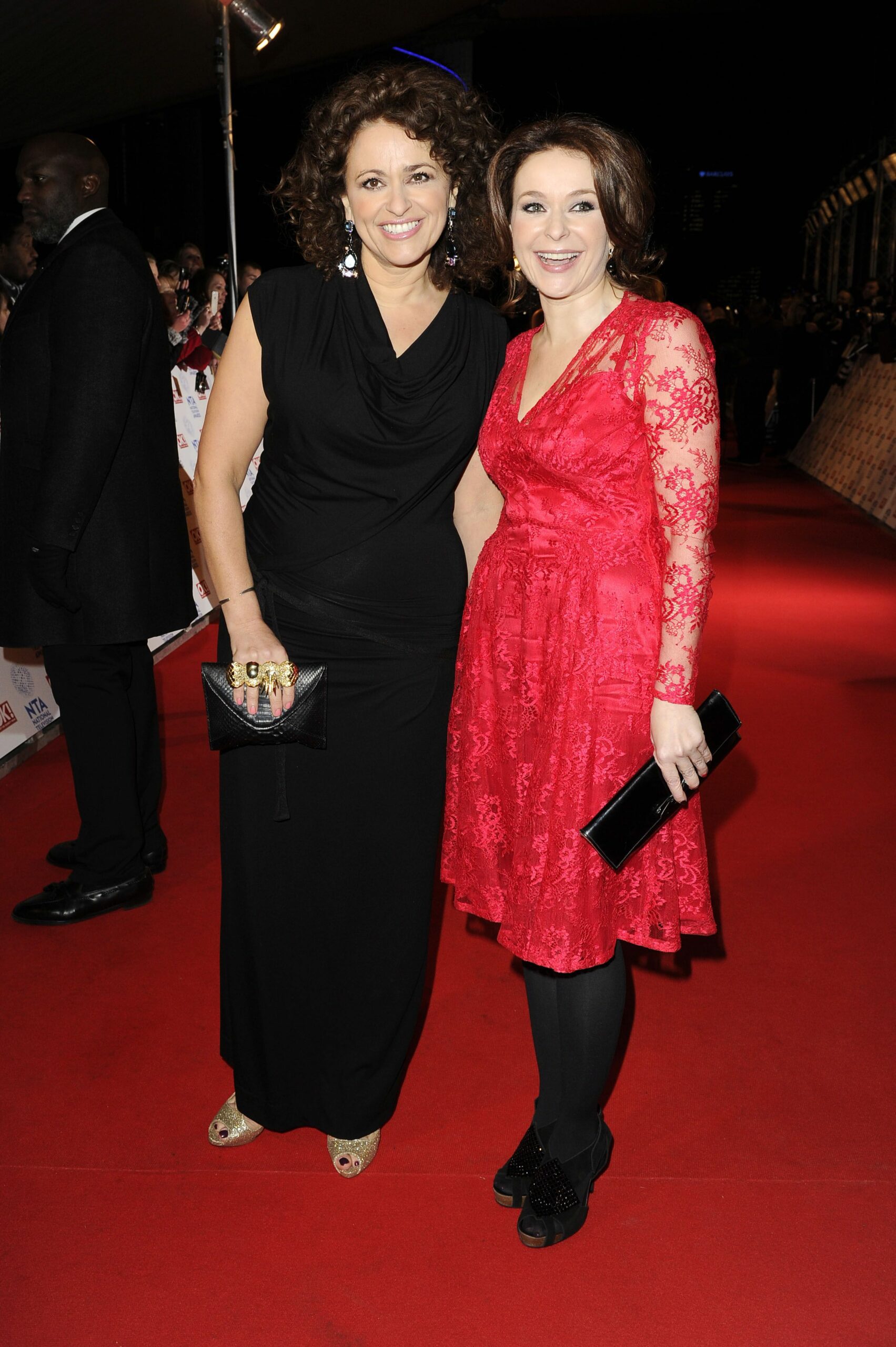 Nadia Sawalha and sister Julia on red carpet
