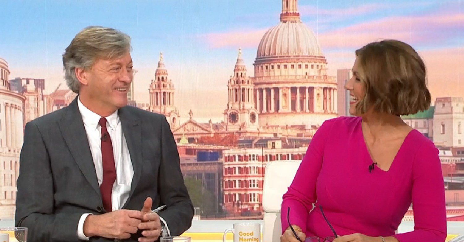 Susanna Reid smiling at Richard Madeley on GMB