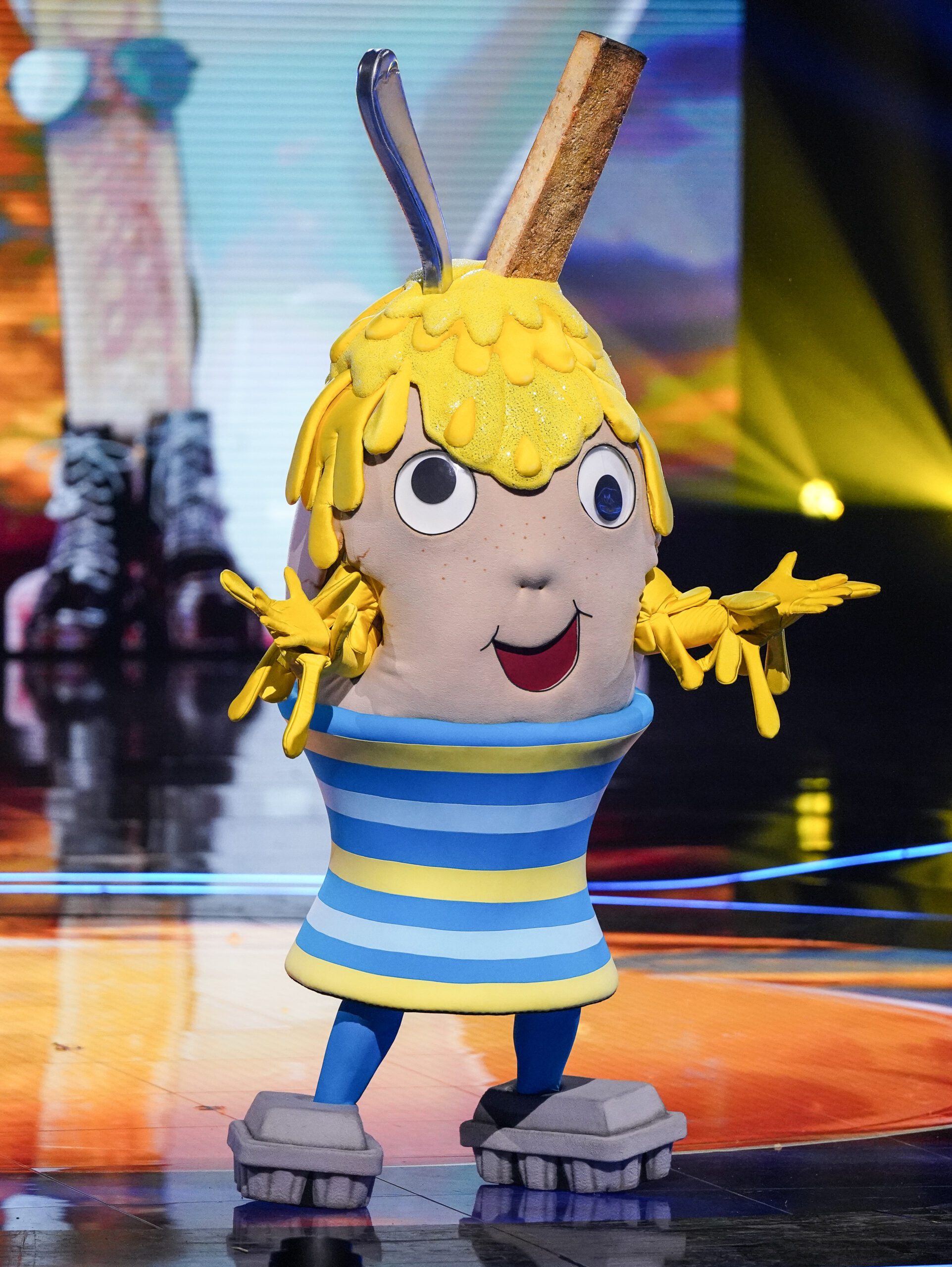 Dippy Egg singing on The Masked Singer
