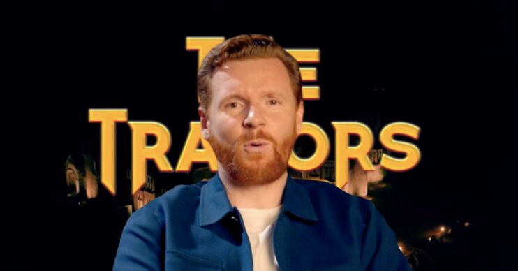 The Traitors logo with star Paul
