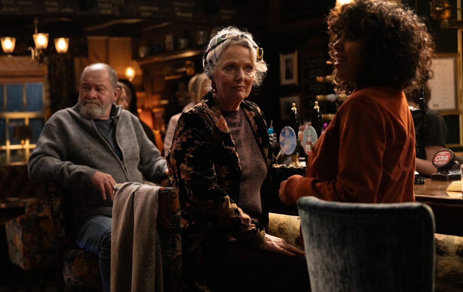 Emmerdale's Mary is looking at Suzy in the Woolpack