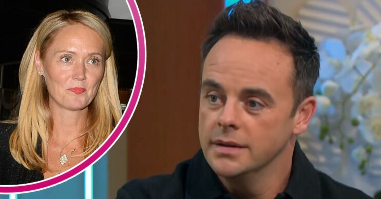 Ant McPartlin looking worried and Anne-Marie inset