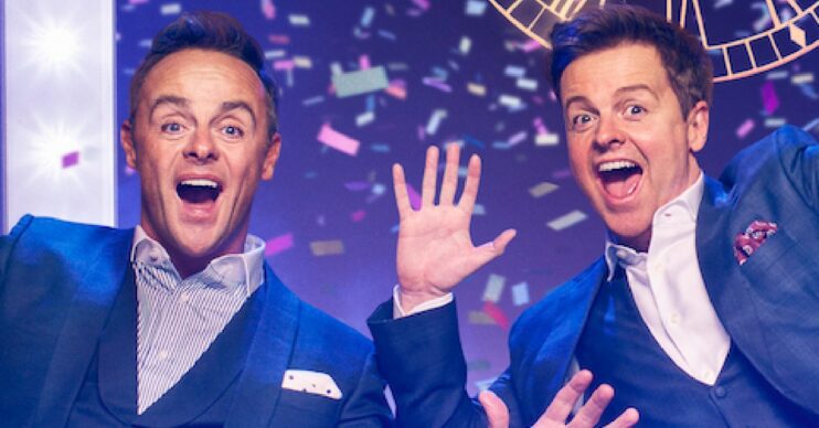 Ant McPartlin and Declan Donnelly in blue suits