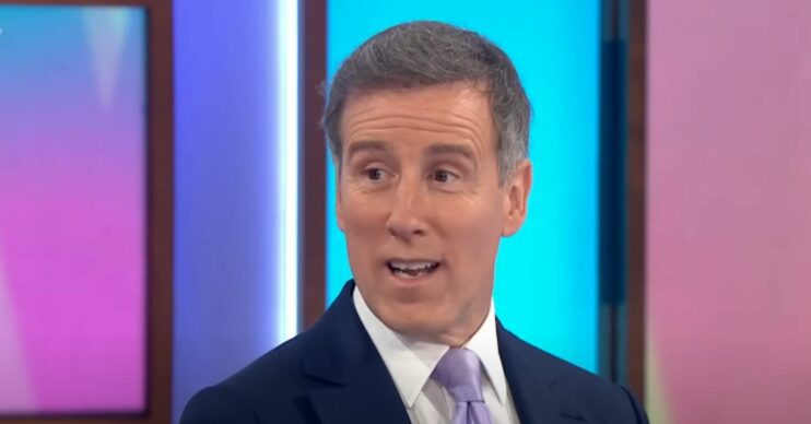 Anton Du Beke on Loose Women wearing a suit and tie