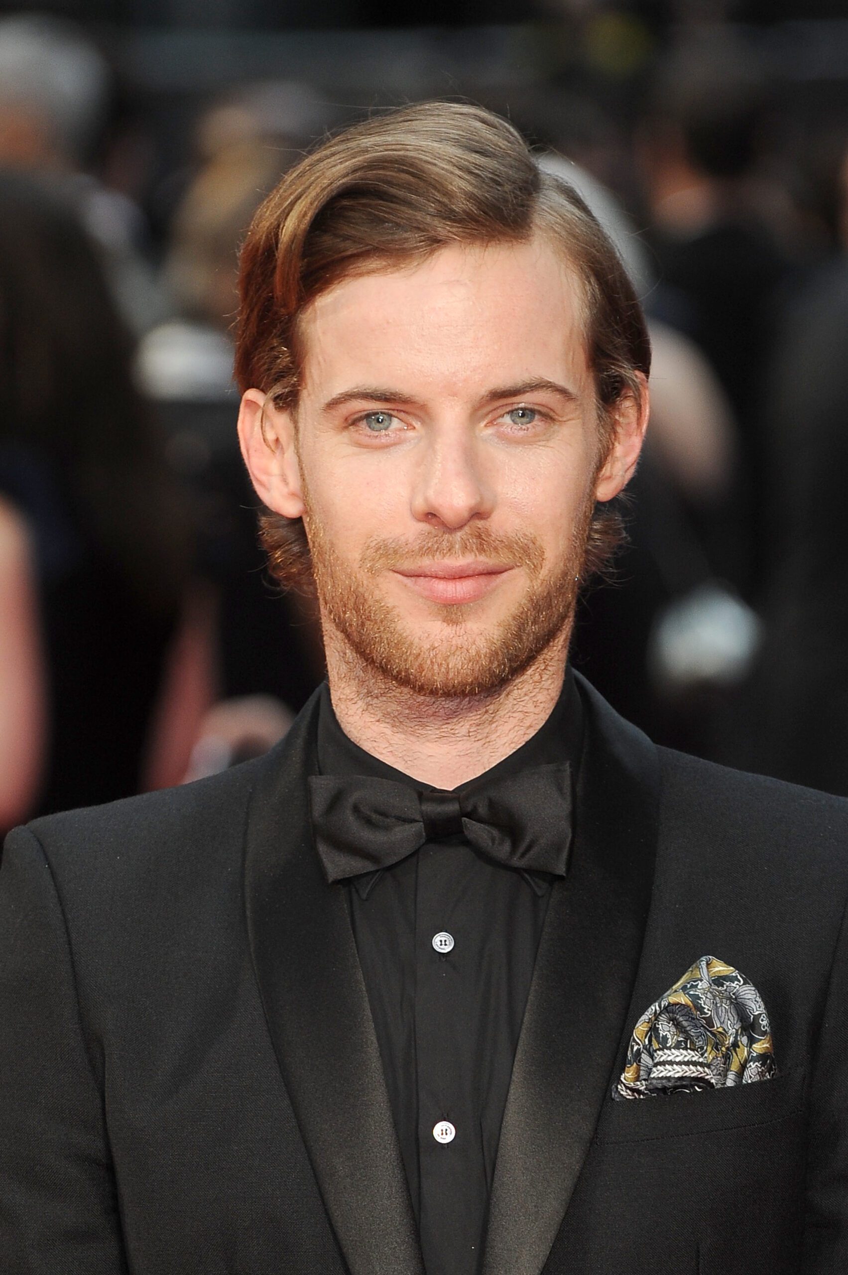 Luke Treadaway in a black tuxedo at the The Olivier Awards in 2016