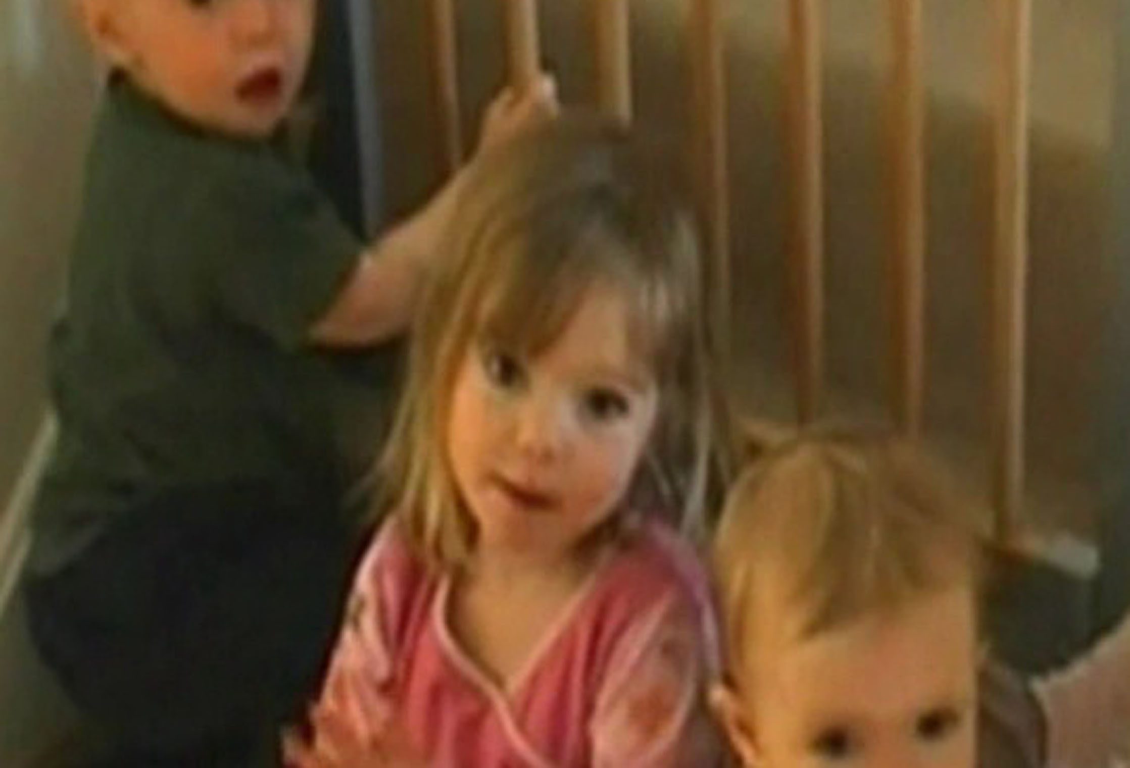Madeleine McCann with her brother and sister