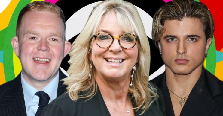 Celebrity Big Brother logo with Colson Smith, Fern Britton and Nikita Kuzmin