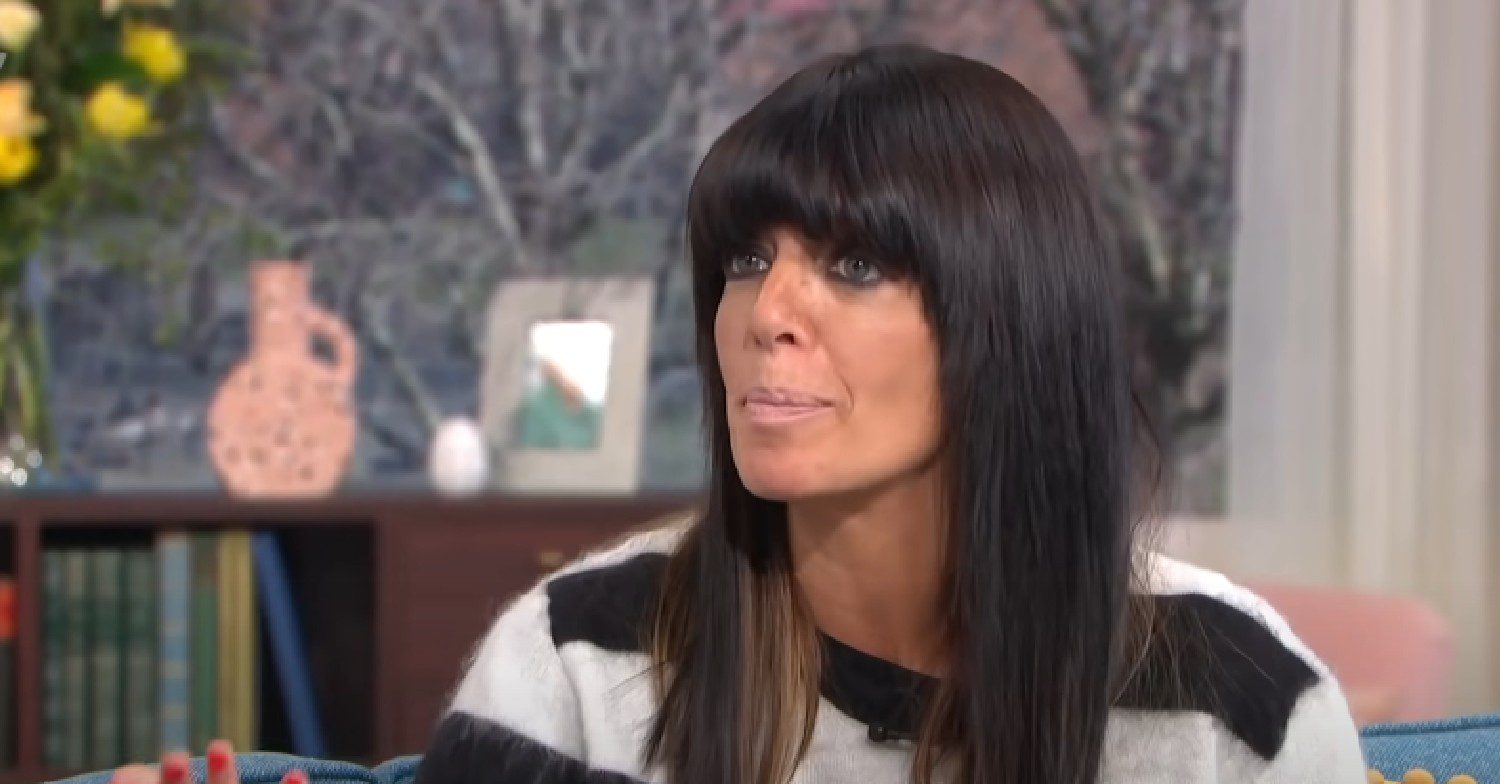 Claudia Winkleman with a fringe on This Morning