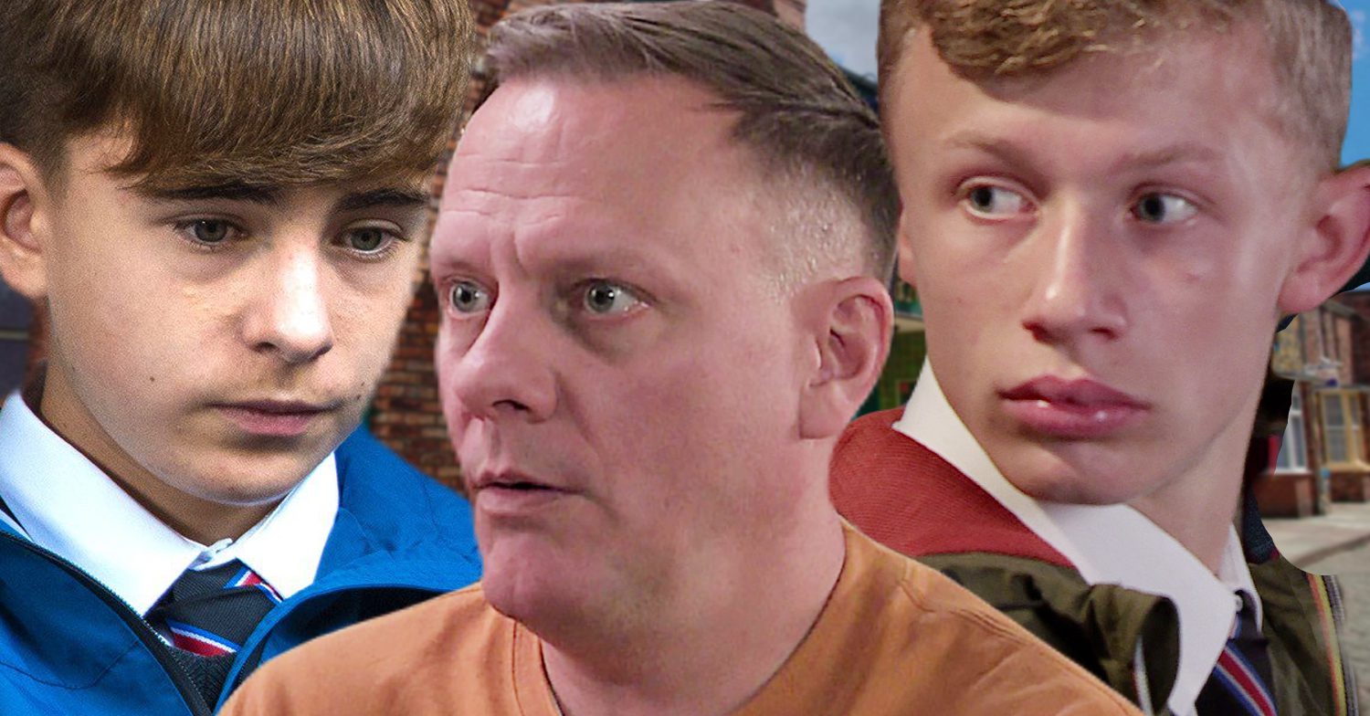 Coronation Street's Liam, Sean, Dylan, the background of the Rovers