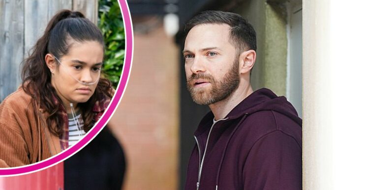 Dean looking upset on EastEnders; inset, Jade looks worried (Credit: BBC/Composite: ED!)