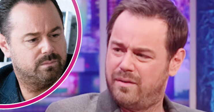 EastEnders' Danny Dyer, and in a bubble is Mick Carter