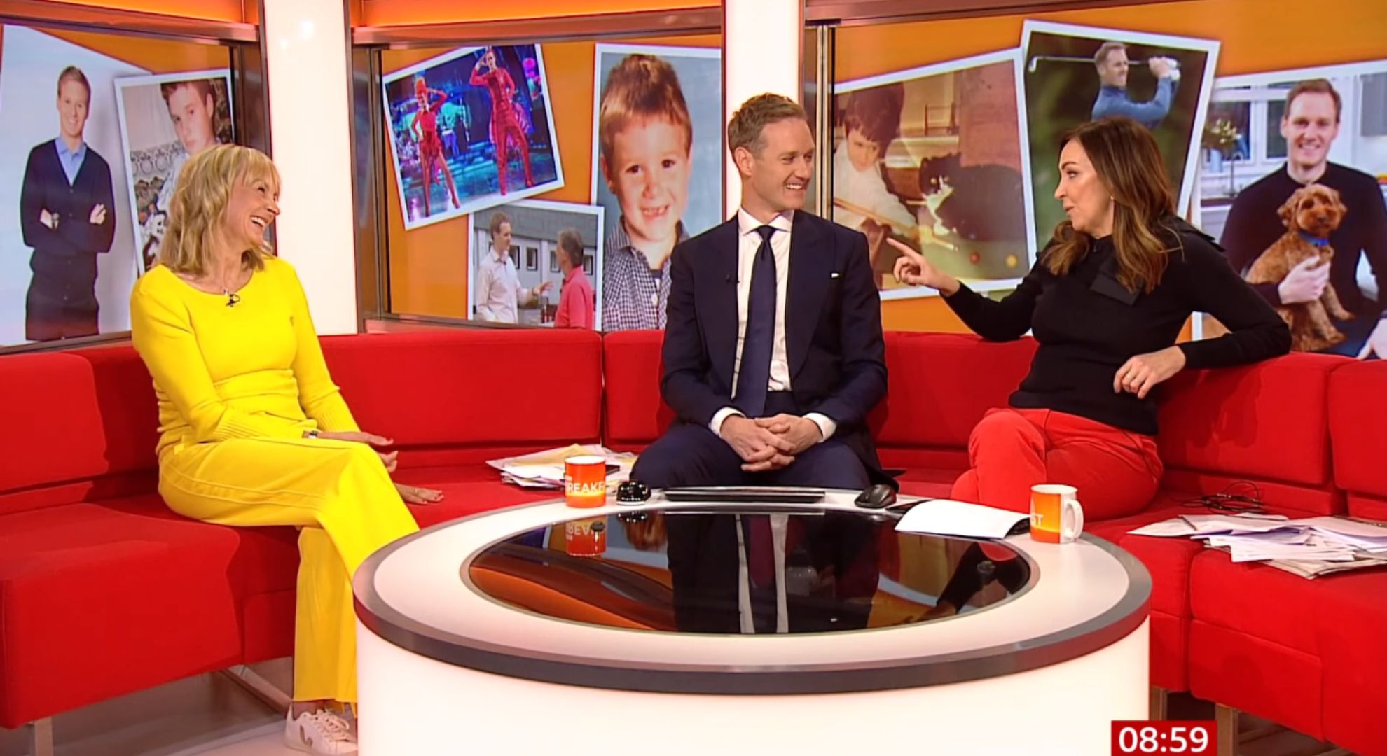 Dan Walker on BBC Breakfast with co-stars