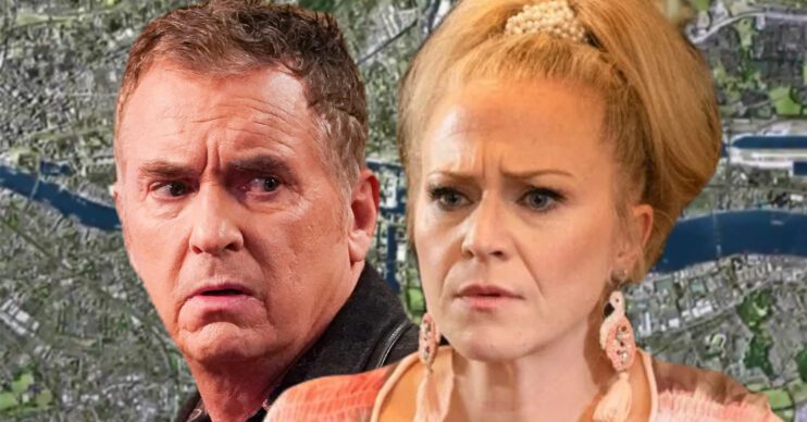 EastEnders' Alfie, Linda, the background of the Thames