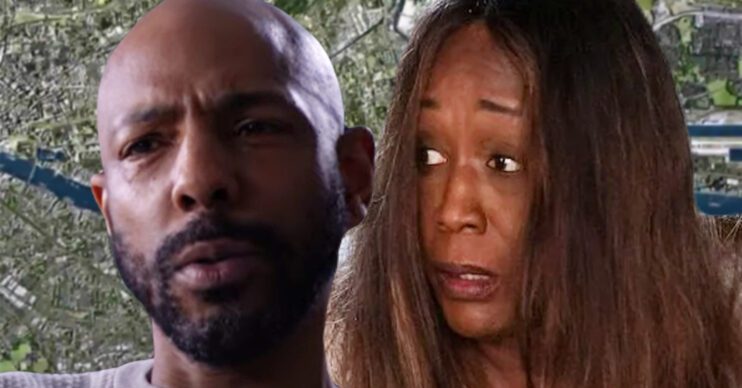 EastEnders' Lucas, Denise, the background of the Thames