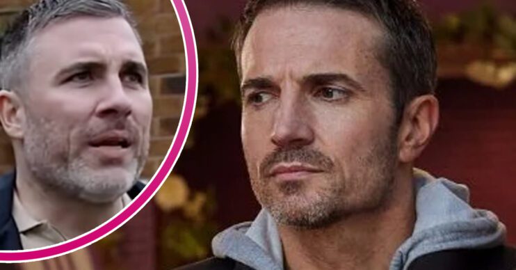Coronation Street's Tommy Orpington, and in a bubble is Rick Neelan
