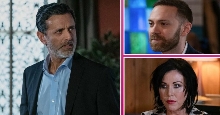 Composite image of Nish, Dean and Kat on EastEnders (Credit: BBC/Composite: ED!)