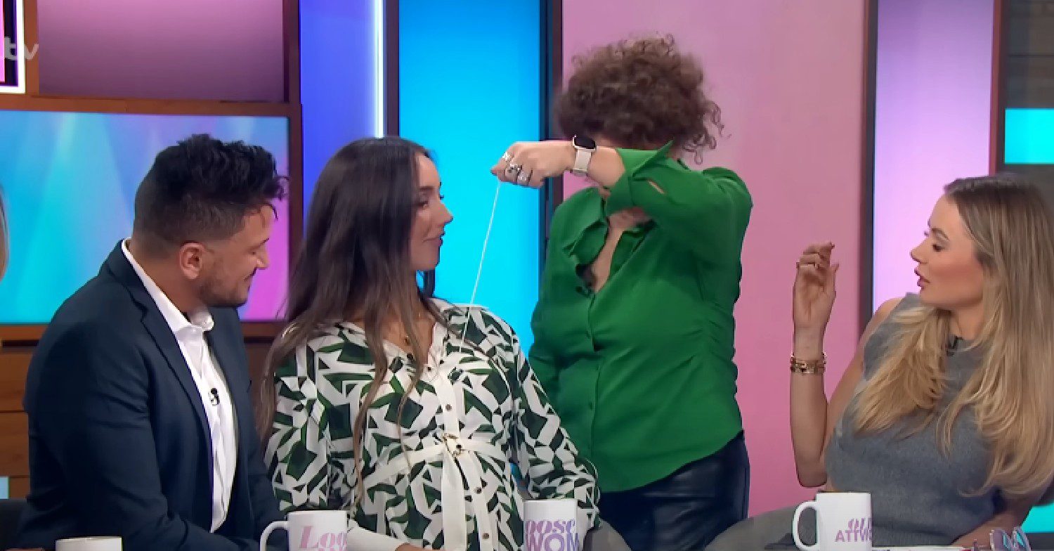Nadia Sawalha stood over Emily and Peter Andre on Loose Women