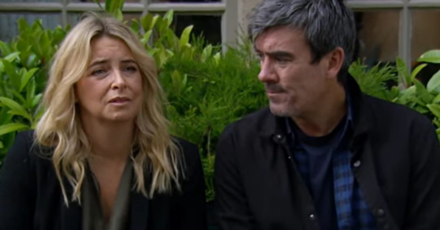 Emmerdale's Charity and Cain are talking together