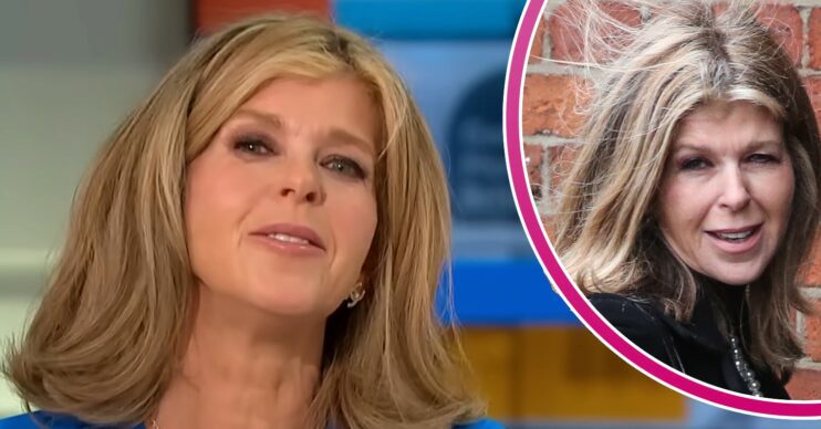 Kate Garraway comp image - on Good Morning Britain and at Derek Draper's funeral (Credit: ITV/CoverImages/Comp ED!)