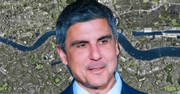 EastEnders Ben Jones as Roger Peel on the soap background (Credit: BBC/Comp ED!)