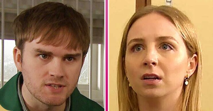 Emmerdale spoilers tonight: Tom and Belle split screen image (Credit: ITV/Comp ED!)