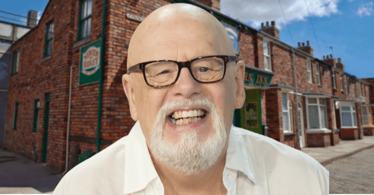 Coronation Street star John Savident on the show background