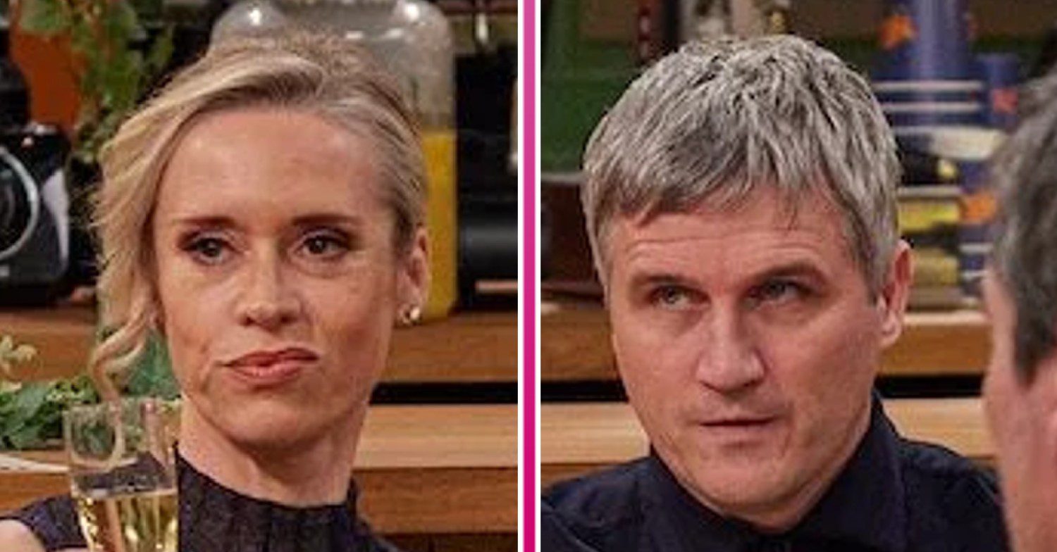 Emmerdale comp image: Ruby and Caleb looking tense
