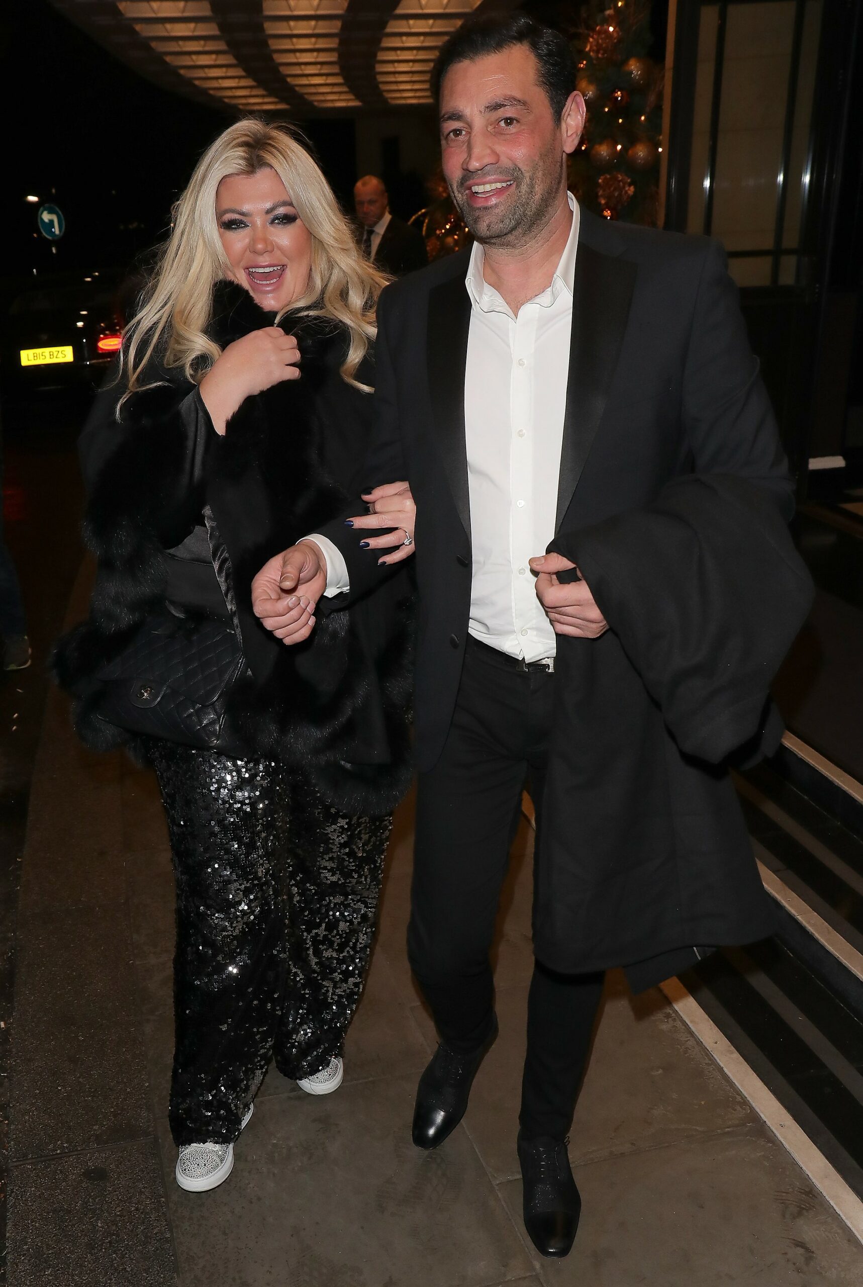 Gemma Collins smiling alongside Rami Hawash