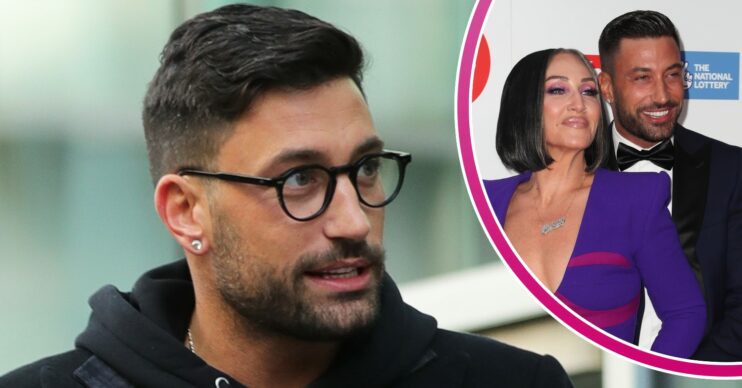 Giovanni Pernice wearing glasses and with Michelle Visage inset