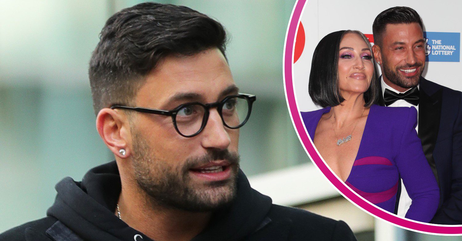 Giovanni Pernice wearing glasses and with Michelle Visage inset