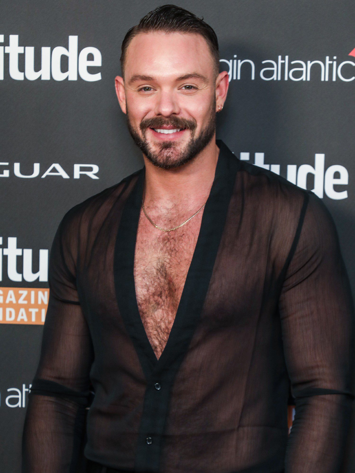 John Whaite smiling at Attitude awards