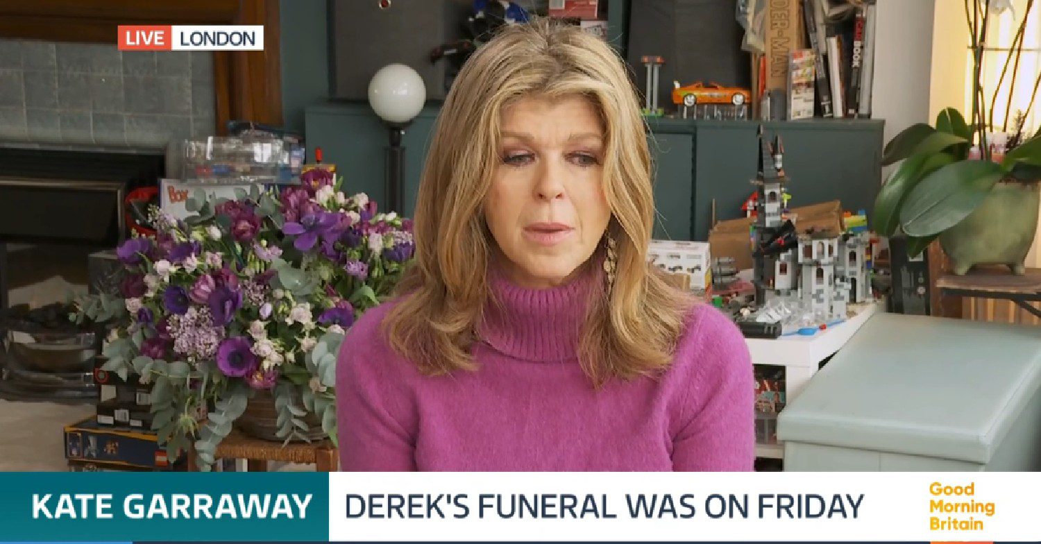 Kate Garraway speaking on GMB after husband Derek's funeral