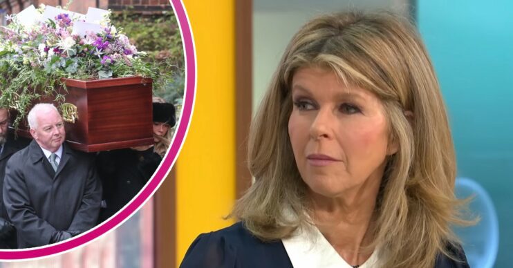 Kate Garraway back on GMB and inset Derek's coffin