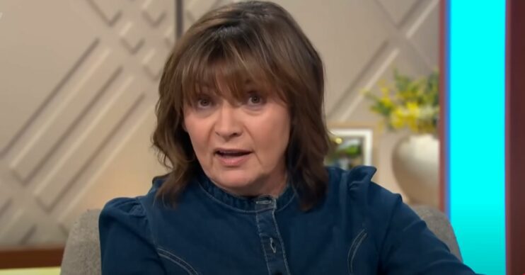 Lorraine Kelly hosting her show
