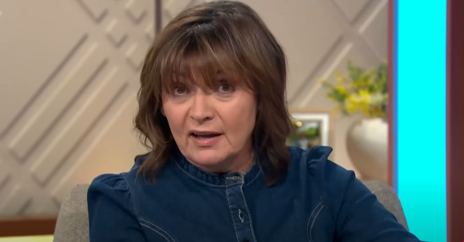 Lorraine Kelly hosting her show