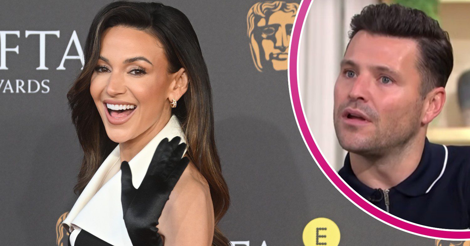 Michelle Keegan waves, Mark Wright appears dumbstruck