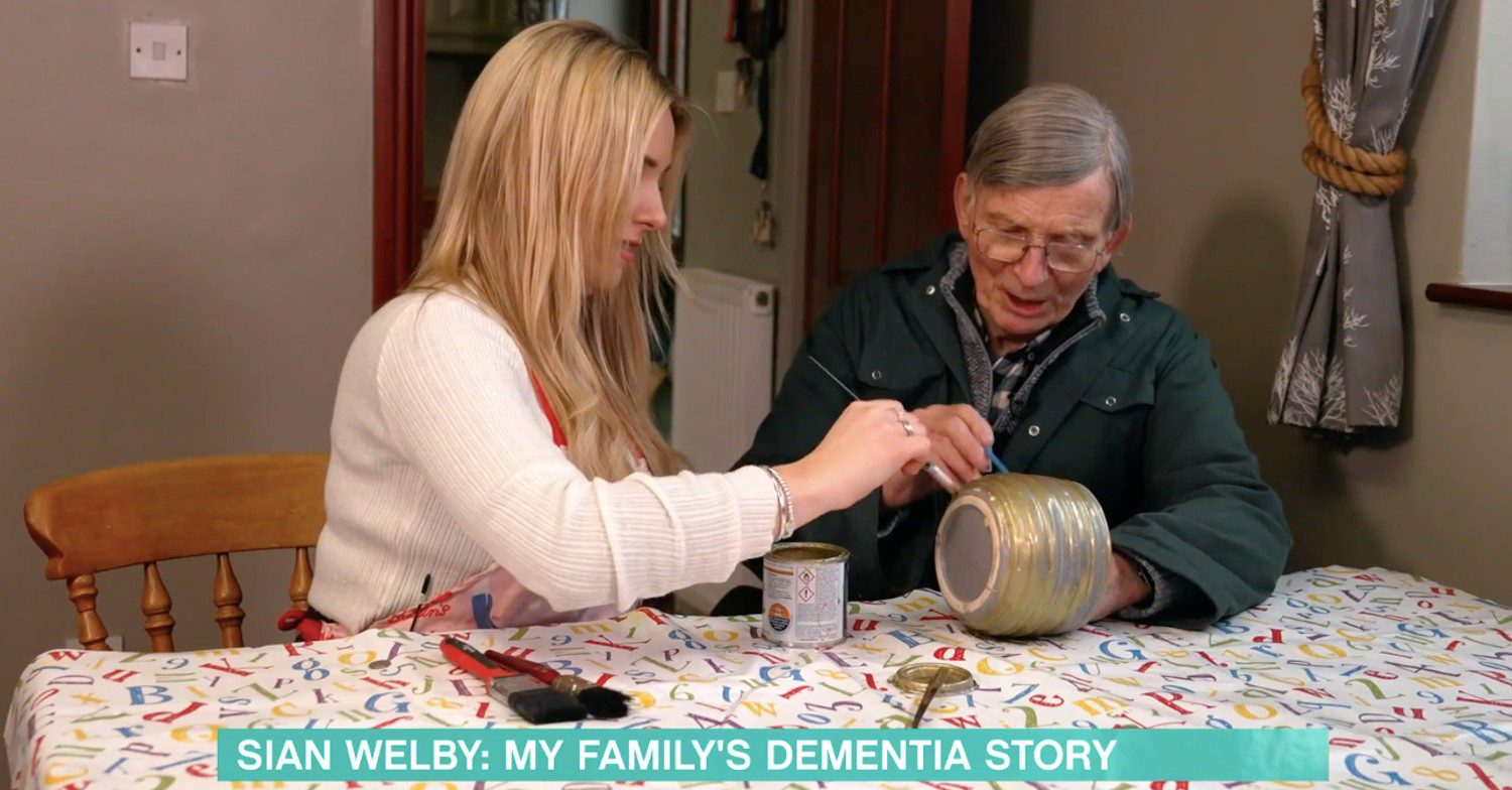 Sian Welby and her dad