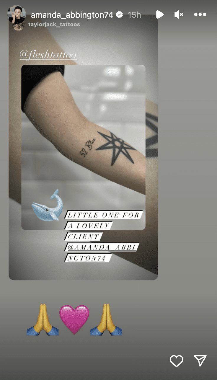 Amanda Abbington tattoo